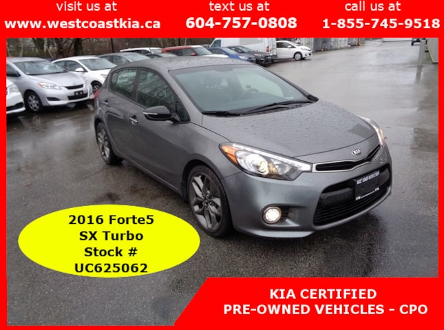 2016 Kia Forte5 SX | Kia Certified Pre-Owned Program Available at West ...
