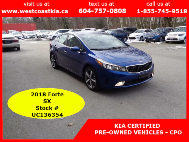 2017 Kia Forte SX – Under 25,000kms | Kia Certified Pre-Owned at West ...